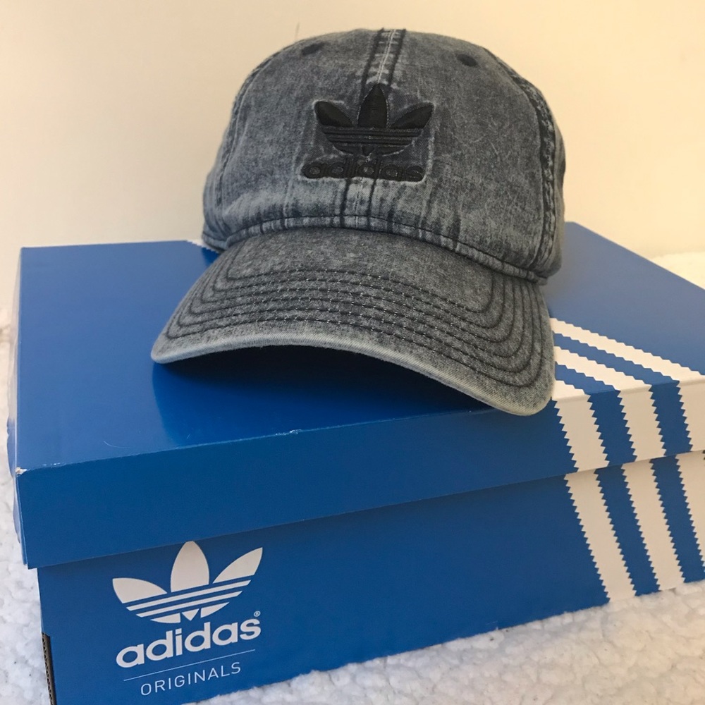 Adidas Originals acid washed denim cap